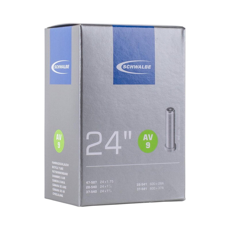SCHWALBE Cameră AV9 24x1 1/8/1.75 40mm (28/47-507/541) 130g 