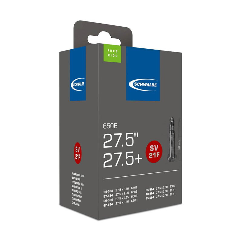 SCHWALBE Cameră SV21F 27.5x2.10/3.00 40mm (54/75-584) 200g Freeride 