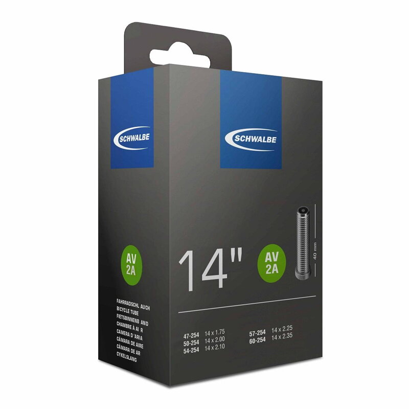 SCHWALBE Cameră AV2A 14x1.75/2.10 40mm (47/60-254) 85g 