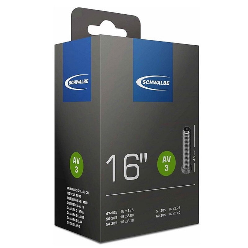 SCHWALBE Cameră AV3 16x1.75/2.10 AV 40mm (47/62-305) 115g 