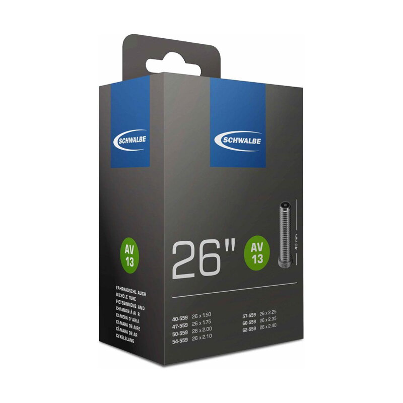 SCHWALBE Cameră AV13 26x1.50/2.50 AV 40mm (40/62 559) 190g 