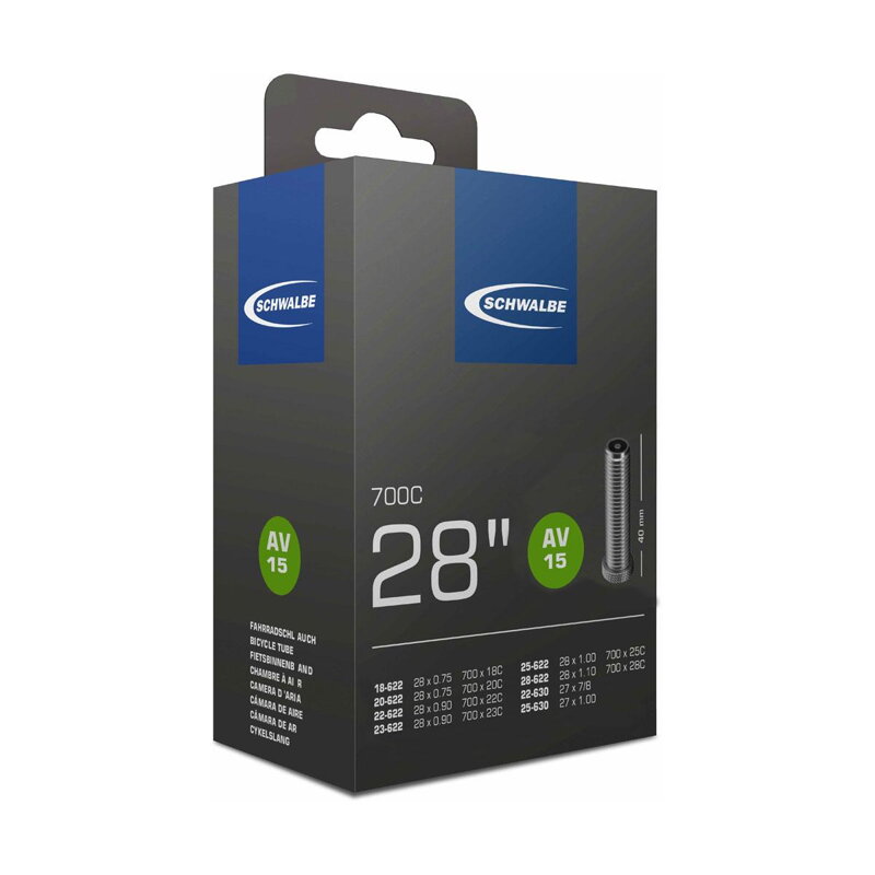 SCHWALBE Cameră AV15 700x18/28C AV 40mm (18/28-622) 105g 