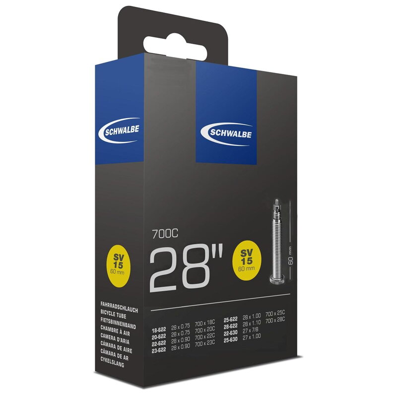 SCHWALBE Cameră SV15 700x18/28C FV 60mm (18/28-622) 105g 