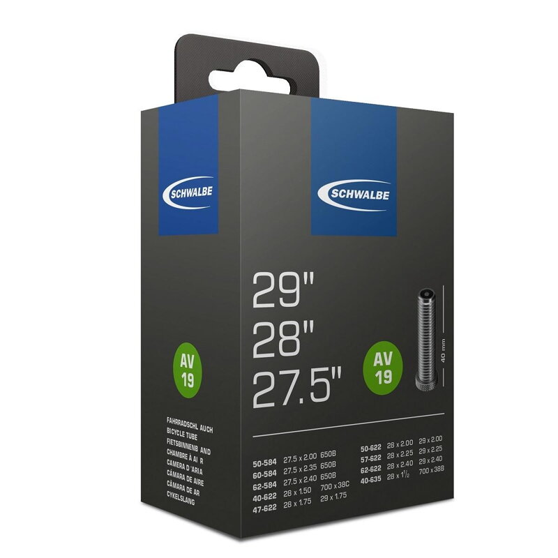 SCHWALBE Cameră AV19 27.5x2.00/2.35 29x1.75/2.40 AV 40mm (40/62-584/635) 220g 