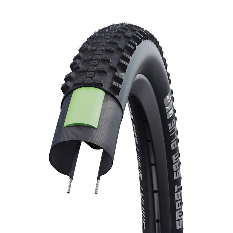 SCHWALBE Anvelopă SMART SAM PLUS (54-559) 26x2.10 Performance 67EPI GreenGuard 895g Negru 